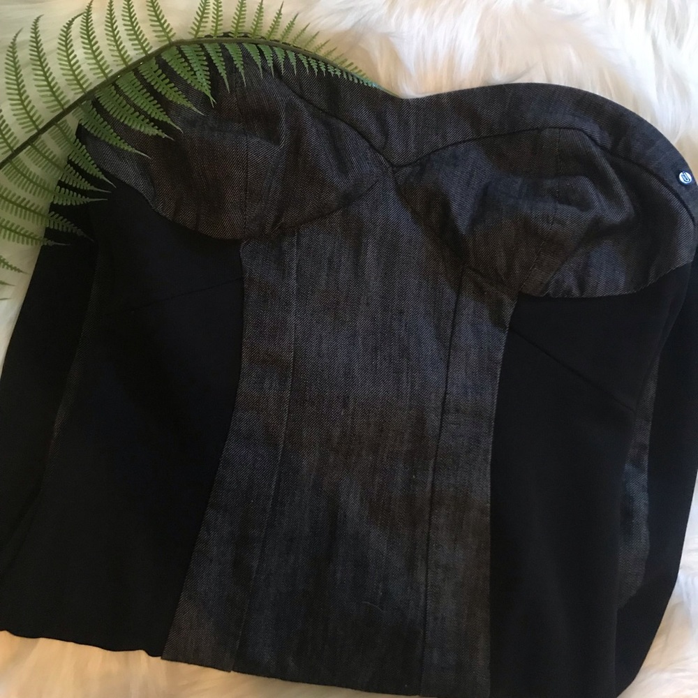Black denim dress